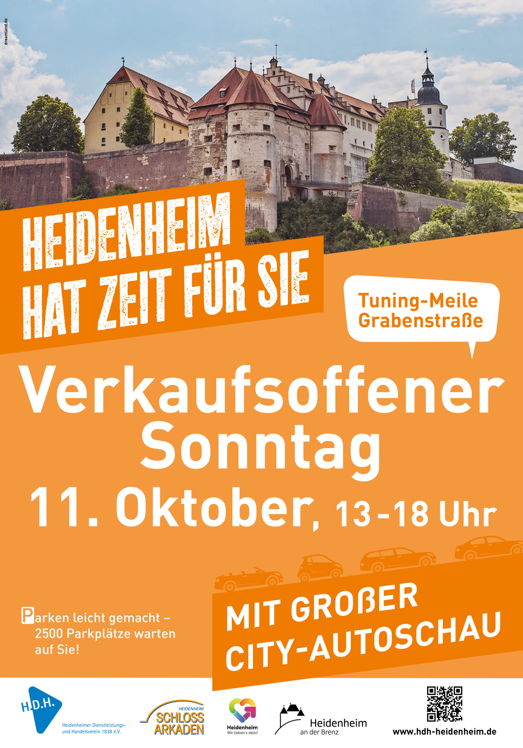Plakat Verkaufsoffen_Autoschau_350x500mm_orange